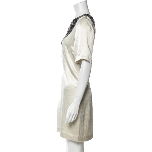 MARC BY MARC JACOBS Cosmo Night Star-Appliquéd Satin Mini Dress Size: L - Picture 7 of 17